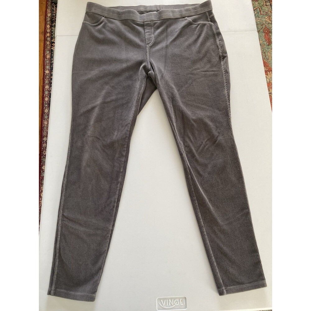 June & Daisy Women’s XL Pants Gray Stretch Elastic Waist Excellent Condition